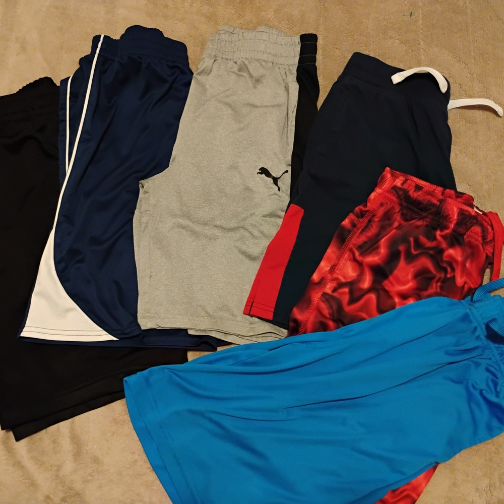 Puma Red and Gray Athletic Shorts